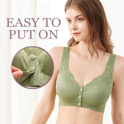 Front button Buckle Sleep Bra for women