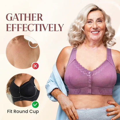 🌹Last Day Sale 80% OFF 🌹2024 New Front Closure Breathable Bra for Seniors