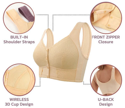 🌹Last Day Sale 80% OFF 🌹2024 New Front Closure Breathable Bra for Seniors