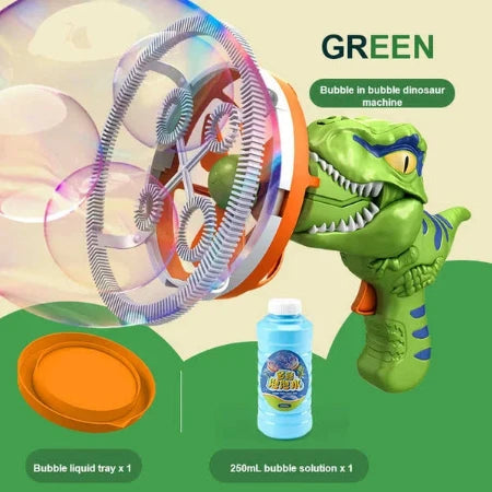 Electric Dinosaur Bubble Machine- Green