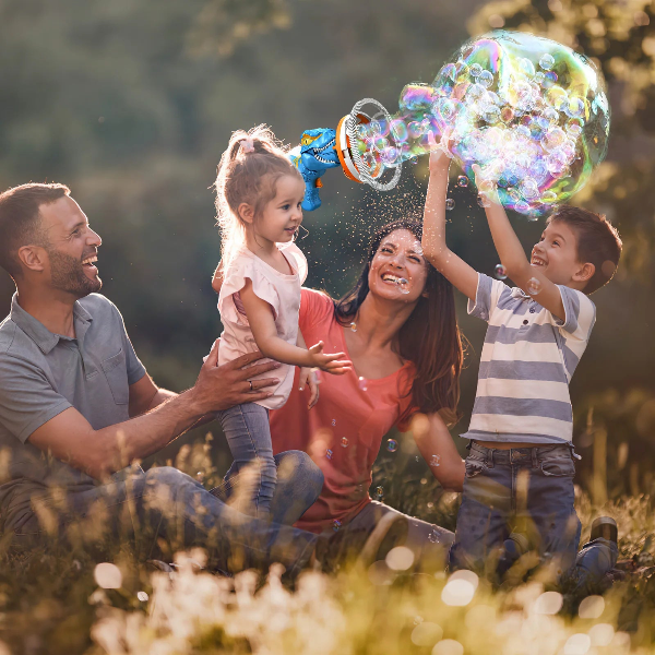 Electric Dinosaur Bubble Machine- family