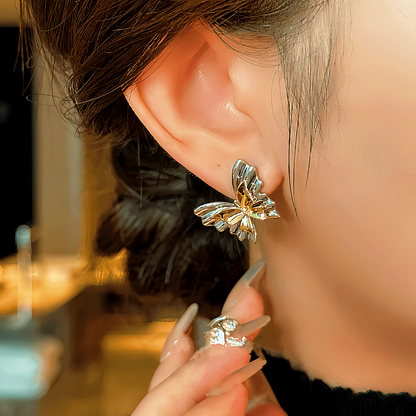 14K Gold-Plated Butterfly Earrings