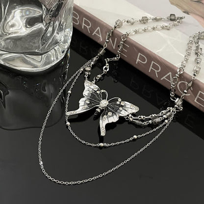 14K Gold-Plated Butterfly Tassel Necklaces