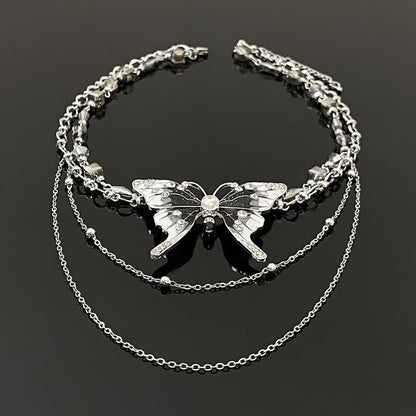 14K Gold-Plated Butterfly Tassel Necklaces
