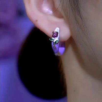 14K Gold-Plated Elegant French Tulip Earrings