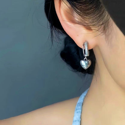 14K Gold-Plated Elegant Heart-Design Earrings