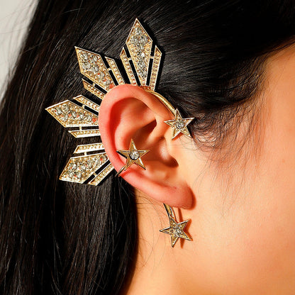 14K Gold-Plated Star Ear Cuffs ( 1 Pair )