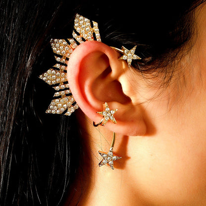 14K Gold-Plated Star Ear Cuffs ( 1 Pair )