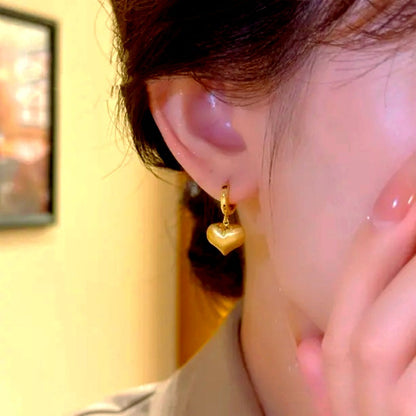 14K Gold-plated Heart-Design Earrings