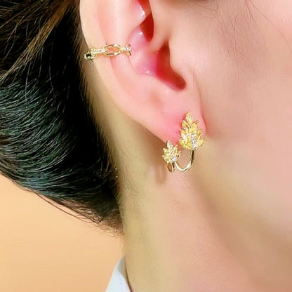 14K Gold-plated Zircon Gold Studs