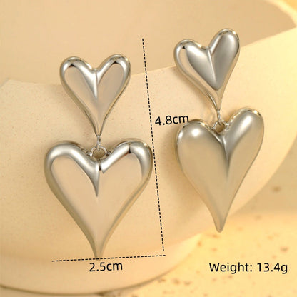 18K Gold-Plated Double-Heart Earrings