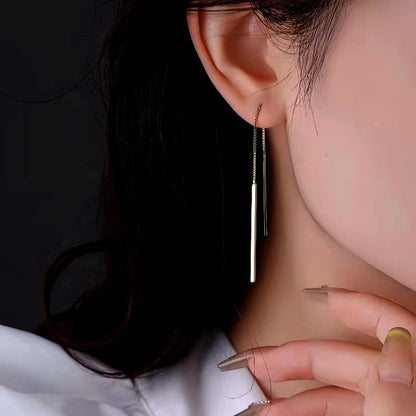 18K Gold Plated Chain Tassel Long Earrings