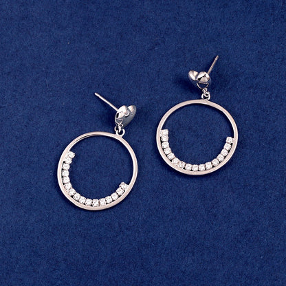Sterling Silver Heart-Design Earrings