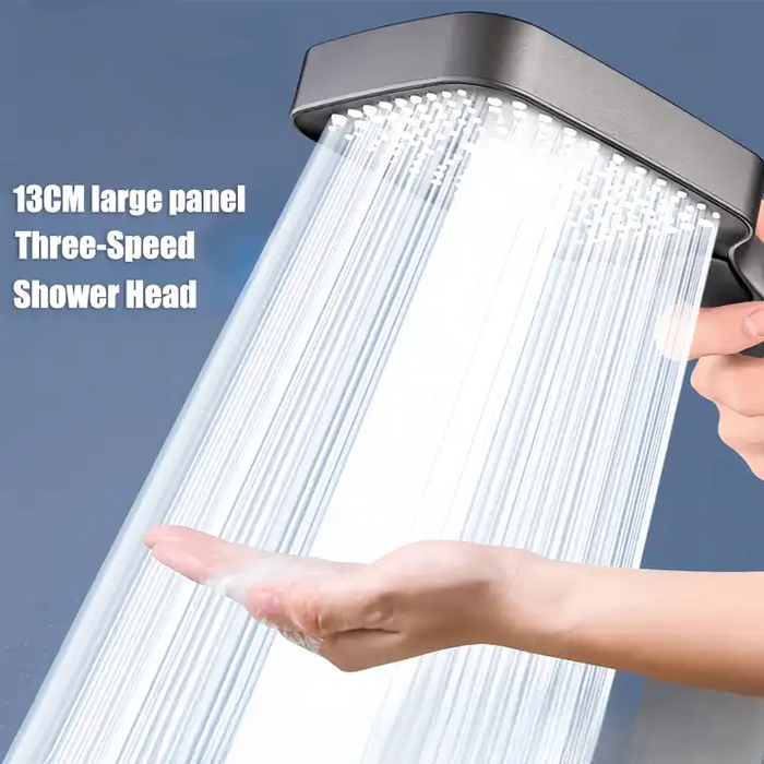 8 Speed Oversized Panel Pressurized Shower Head