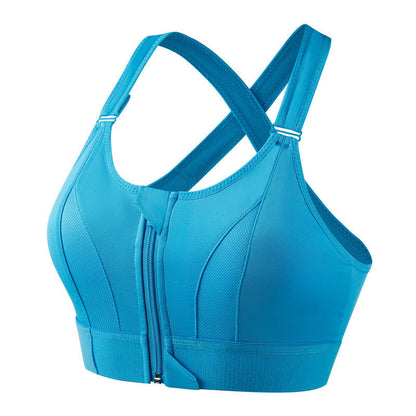 Zip Front Adjustable High Impact Sports Bras for Women