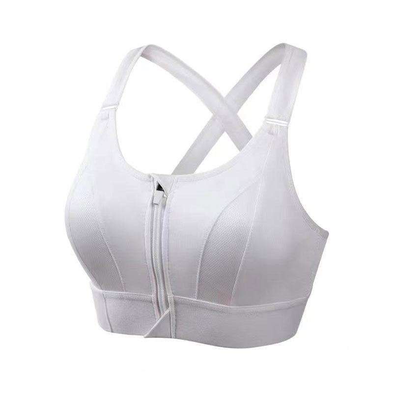 Zip Front Adjustable High Impact Sports Bras for Women