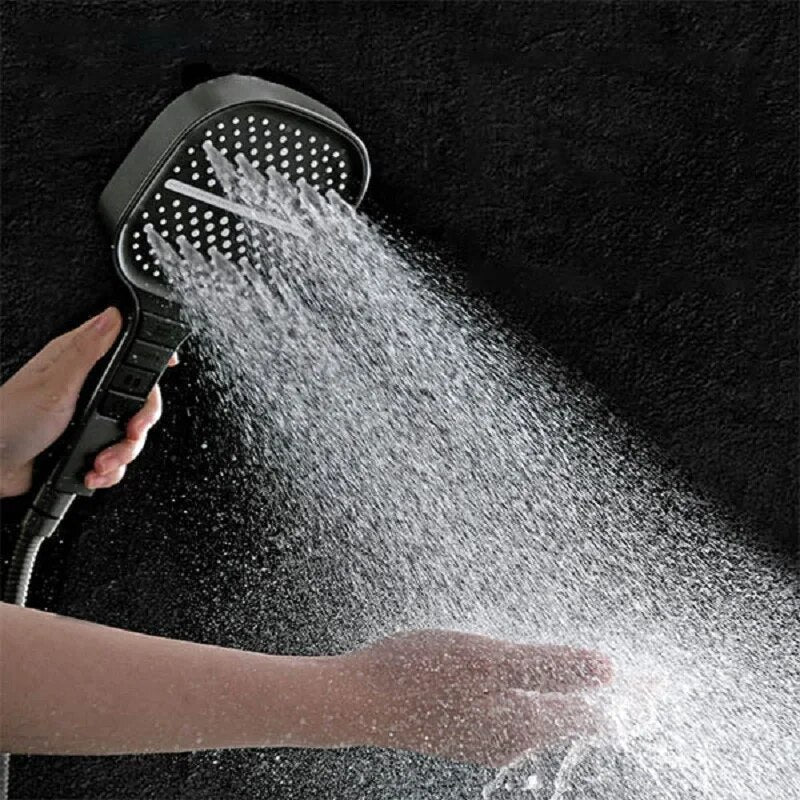 8 Speed Oversized Panel Pressurized Shower Head